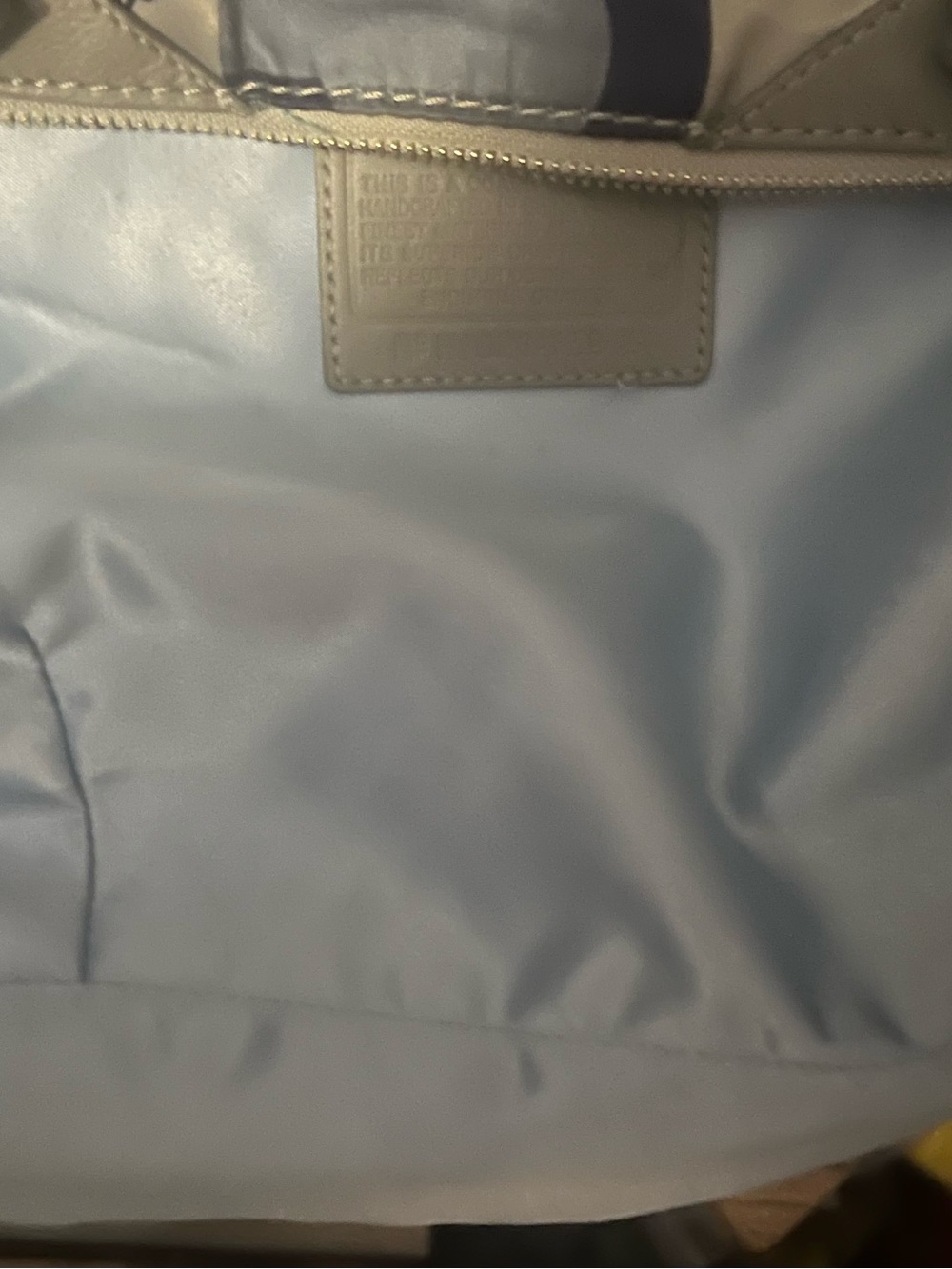 Coach 2010 Madison Sophia Satchel in Blue and Gray Clover Print WCrossbody Strap - Picture 9 of 12